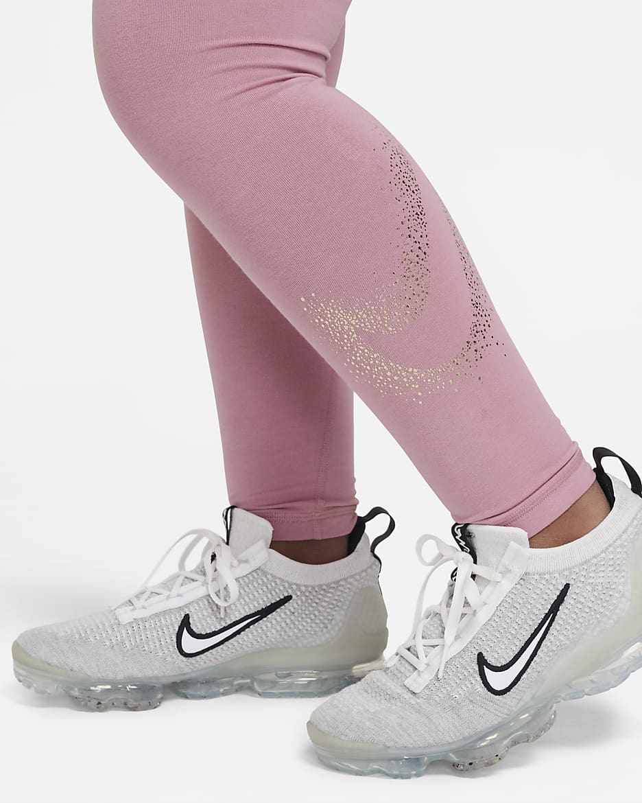 Nike pink swoosh leggings best sale